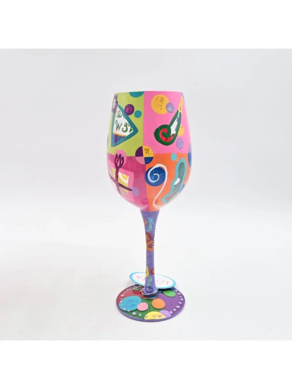 Lolita 40 is the New 30 Wine Glass Hand Painted Birthday Gift 15oz NIB